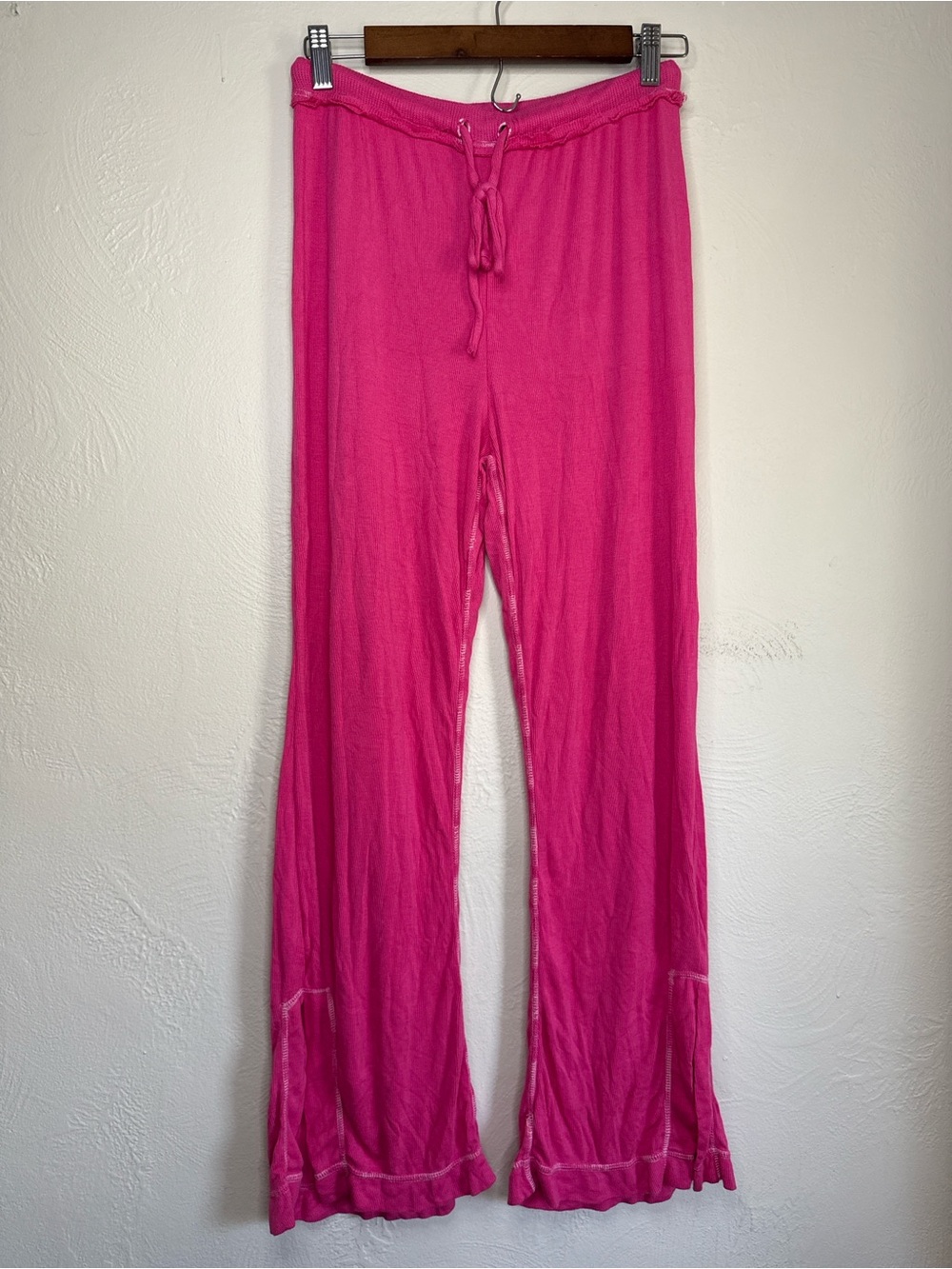 Out From Under Pink Ribbed Lounge Pants XS Y2K Flare